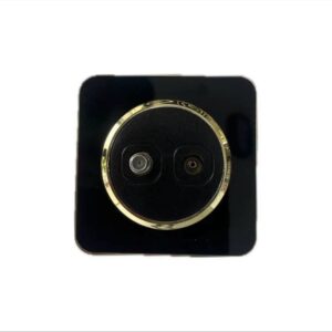 پریز انتن دوکاره اسپیناس مشکی دور طلایی