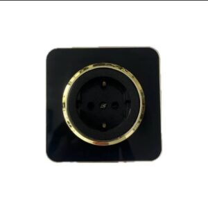 پریز ارتدار باکالیت اسپیناس مشکی دور طلایی