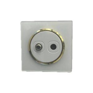 پریز آنتن دوکاره اسپادانا سفید دور طلایی