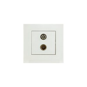 پریز آنتن دوکاره آرام سفید