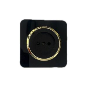 پریز برق اسپیناس مشکی دور طلایی